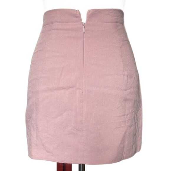 Princess Polly Rose Pink Linen Mini Skirt w/Slit (Size: 2) - Picture 6 of 12